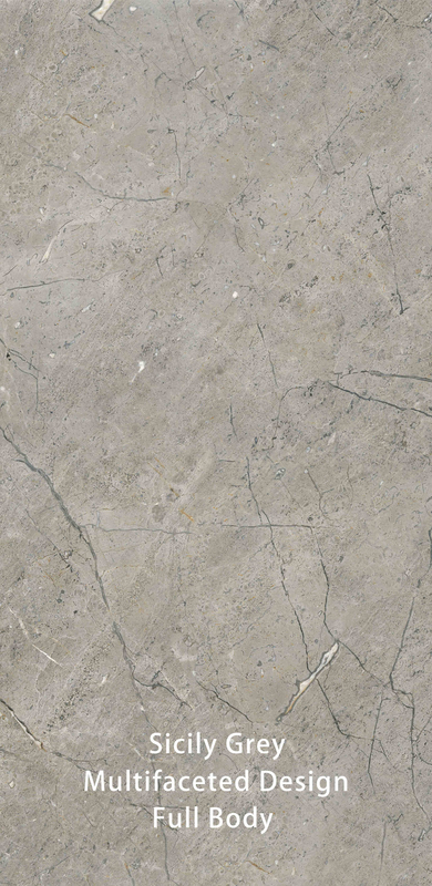 600 X 1200 MM Grey Vintage Textured Stone Imitation Surface Modern Bathroom Tiles